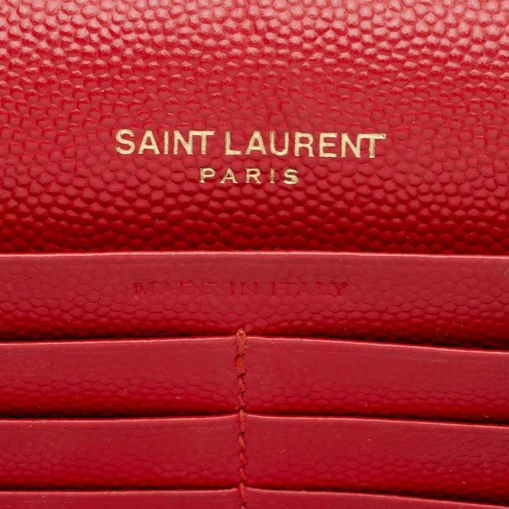 Saint Laurent Matelasse Grain de Poudre Monogram Chain Wallet - Picture 8 of 15